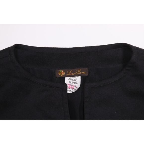 Loro Piana Black 100% Cashmere Silk Lined Pullover Men's 50/Medium - Picture 4 of 7